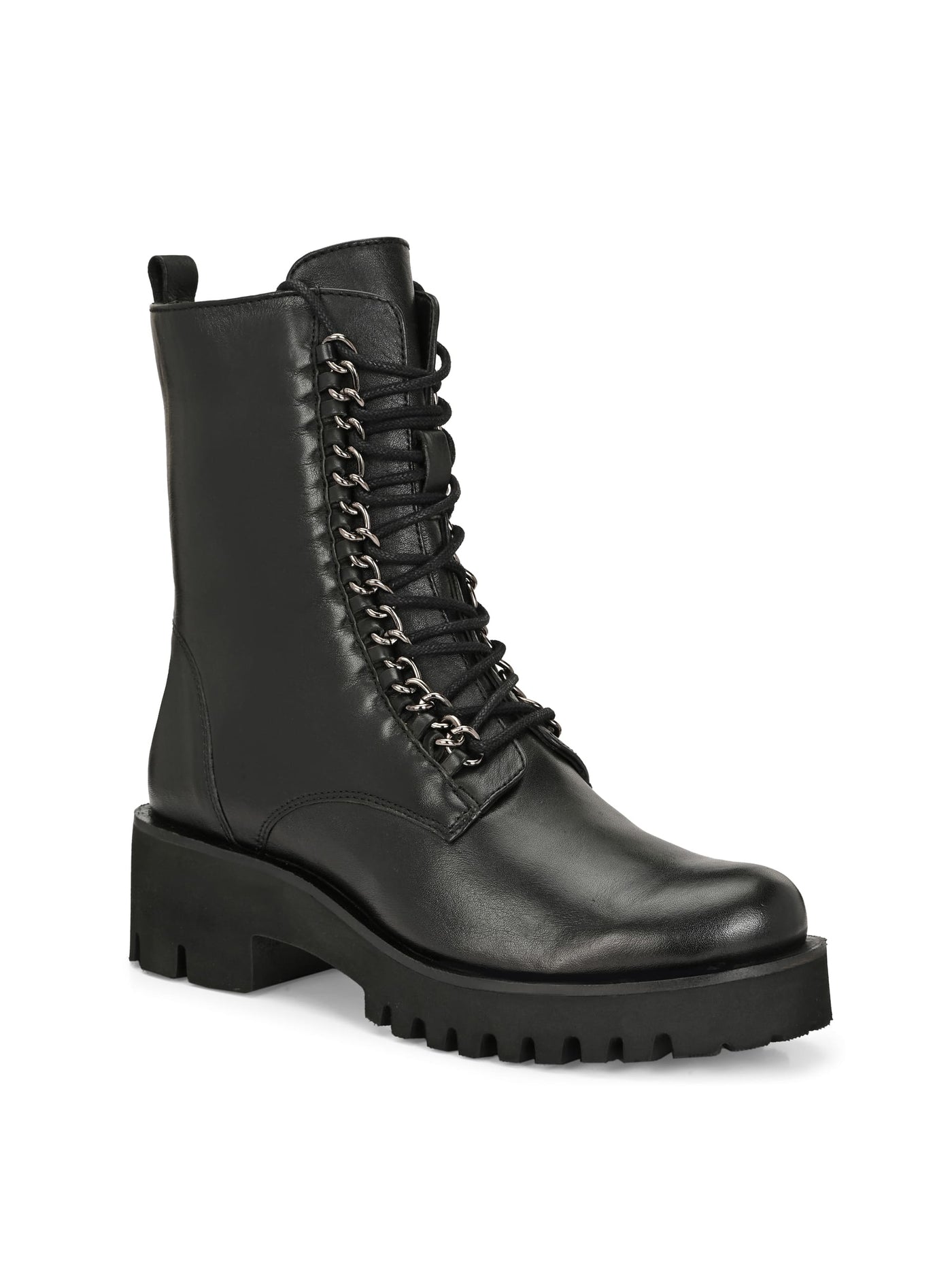 Aspen Black Leather Lace Up Boots