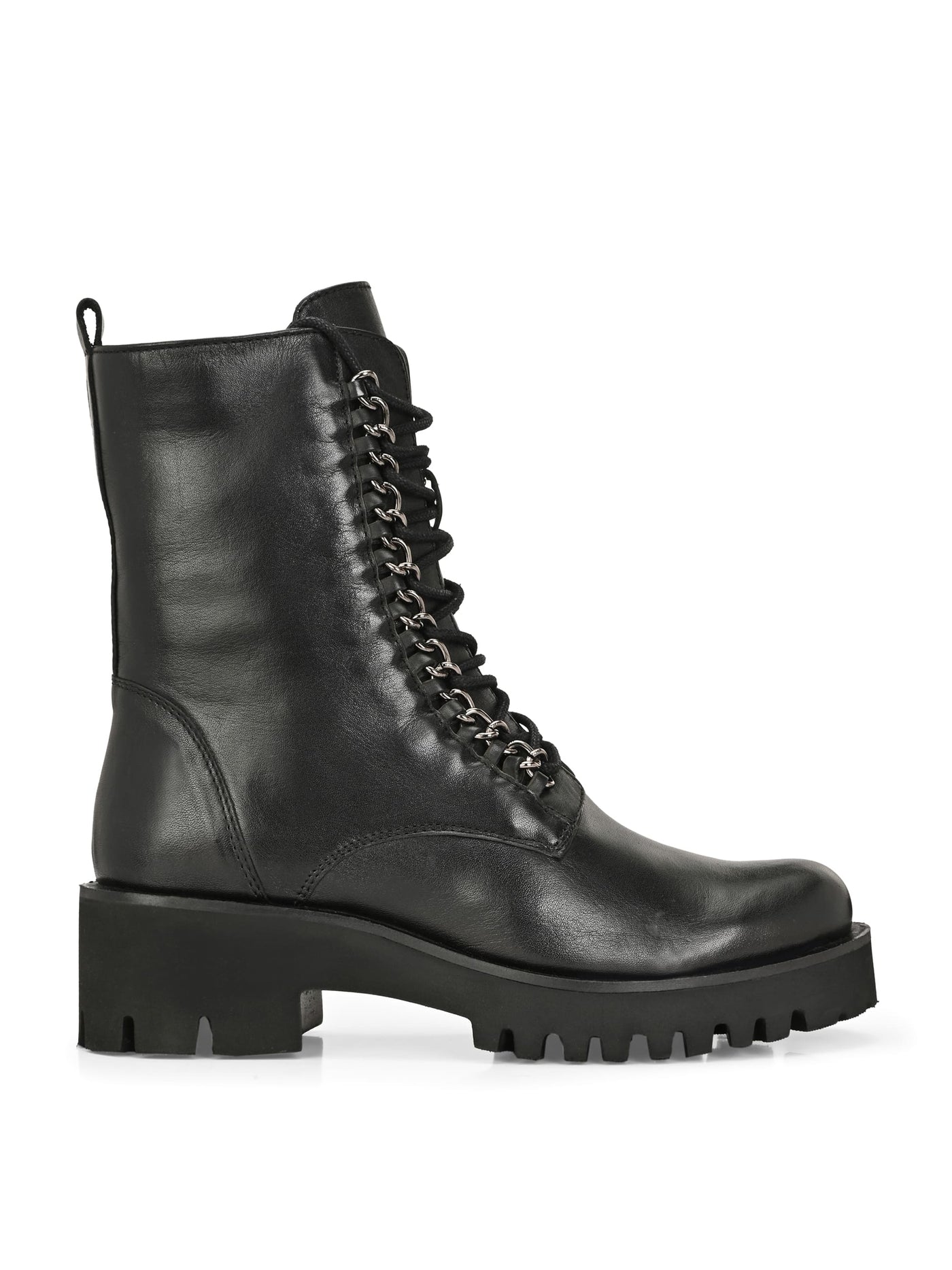 Aspen Black Leather Lace Up Boots