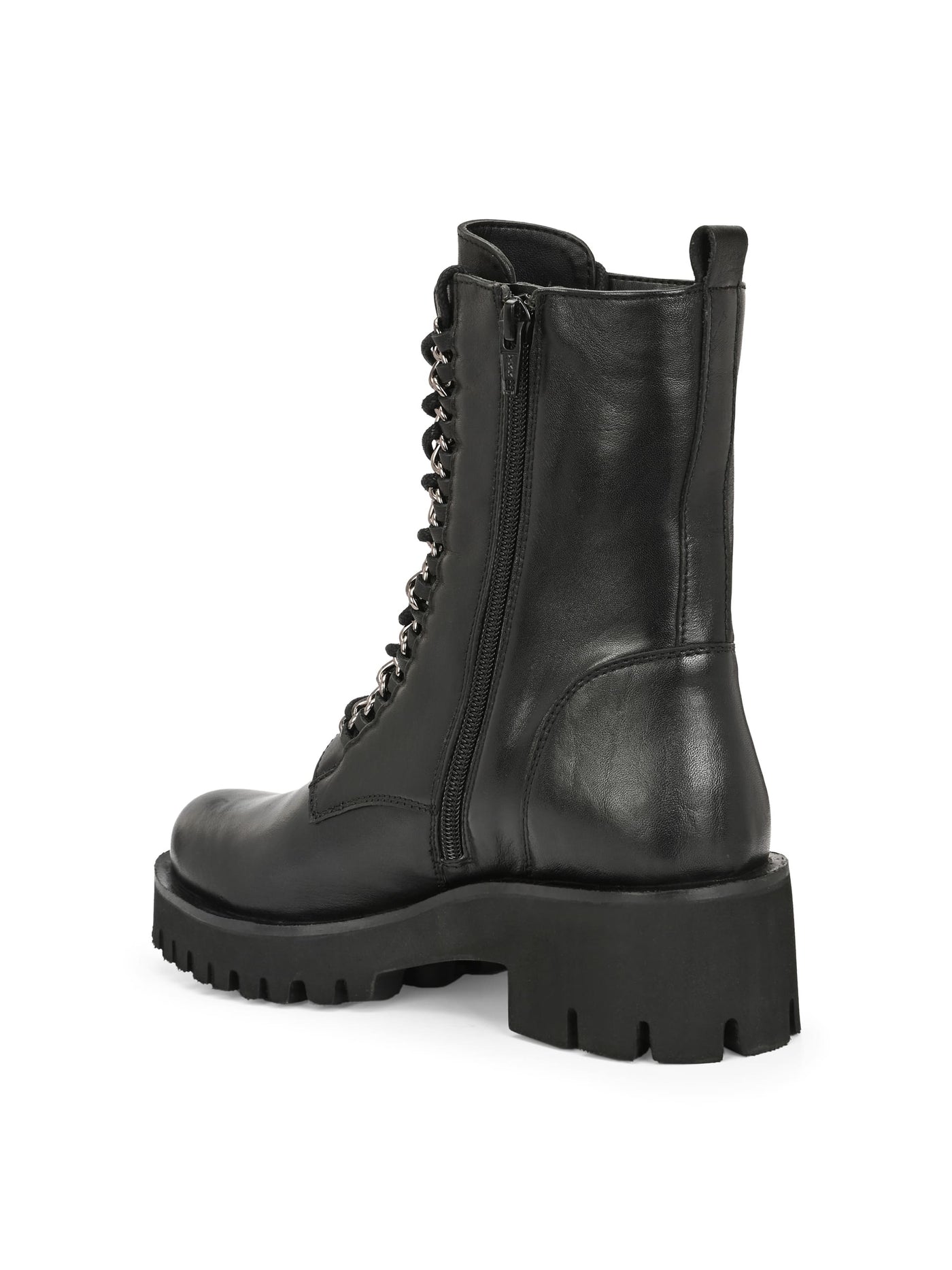 Aspen Black Leather Lace Up Boots