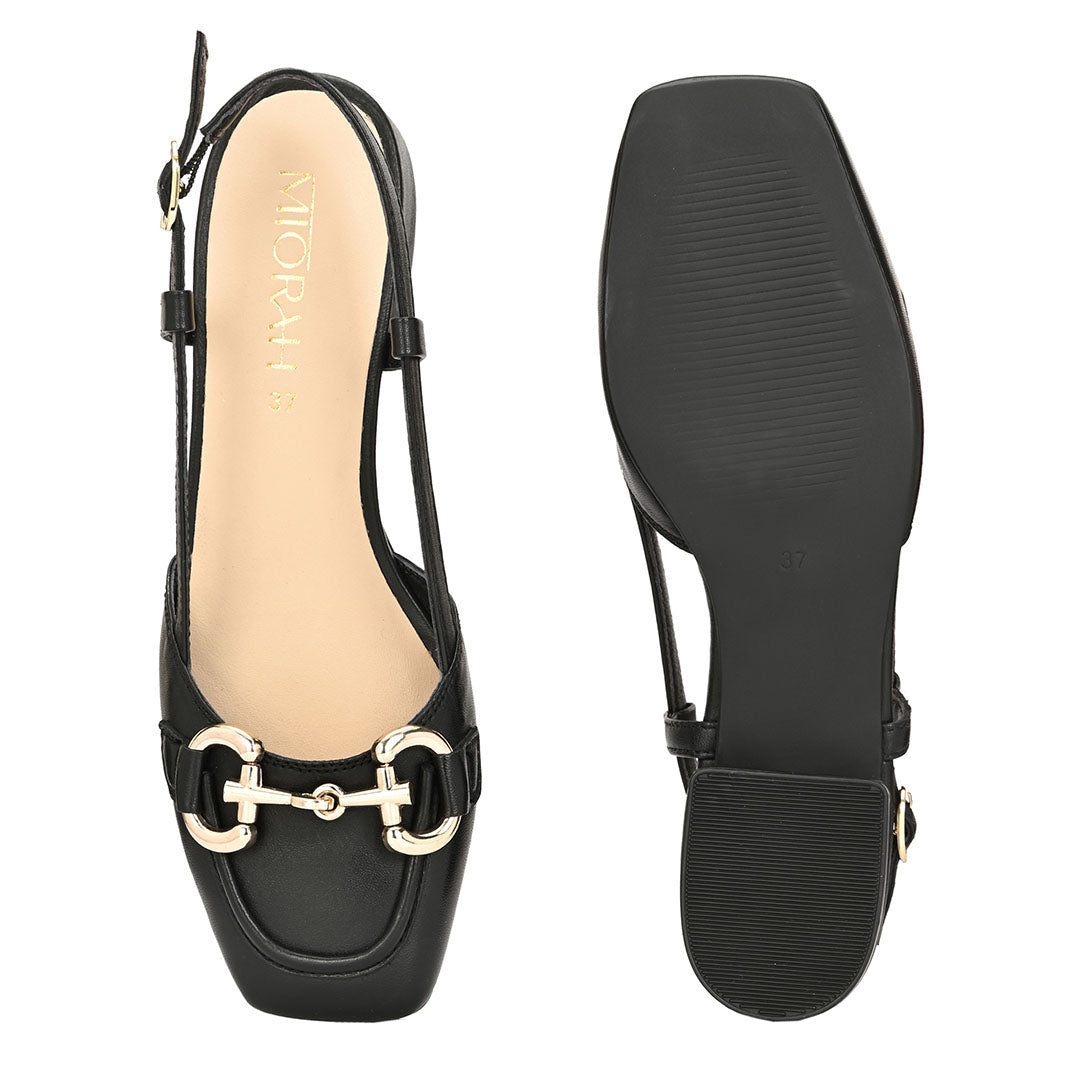 Majestic Leather Block Heels