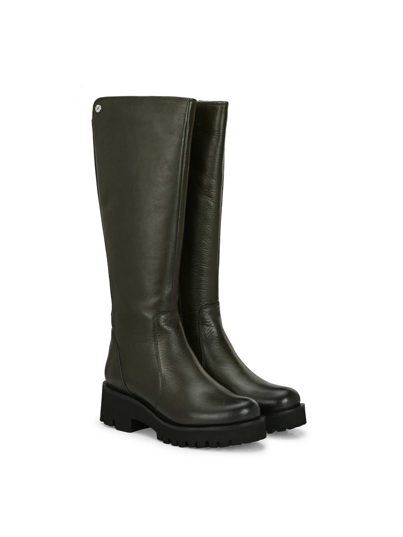 Stella Olive Leather Knee High Boots