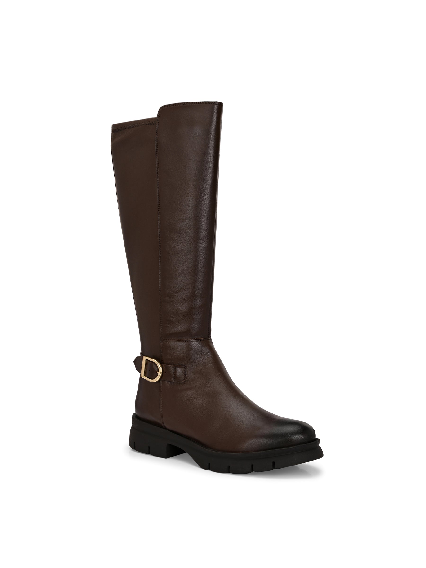 Willow Brown Leather Knee High Boots
