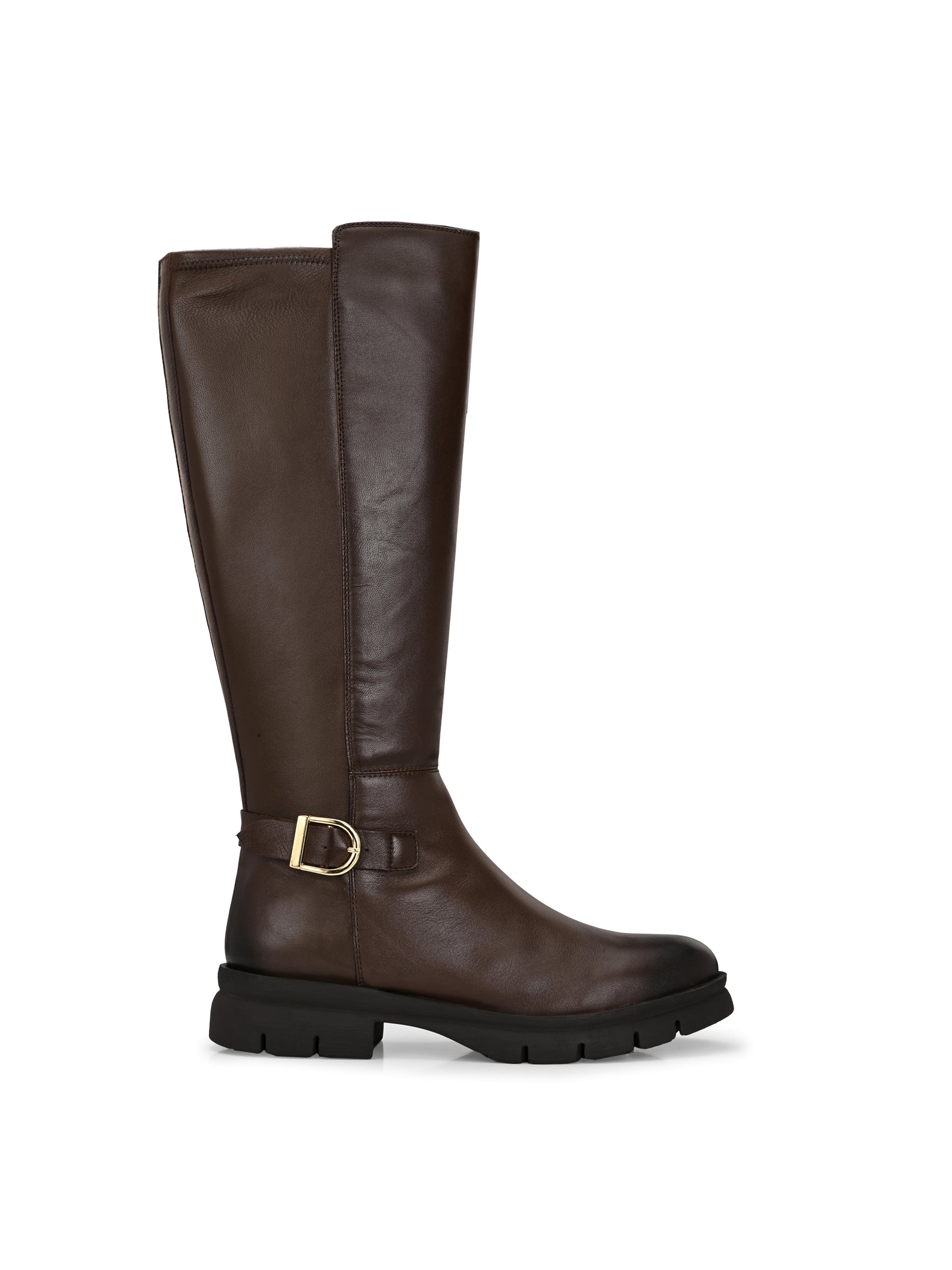 Willow Brown Leather Knee High Boots