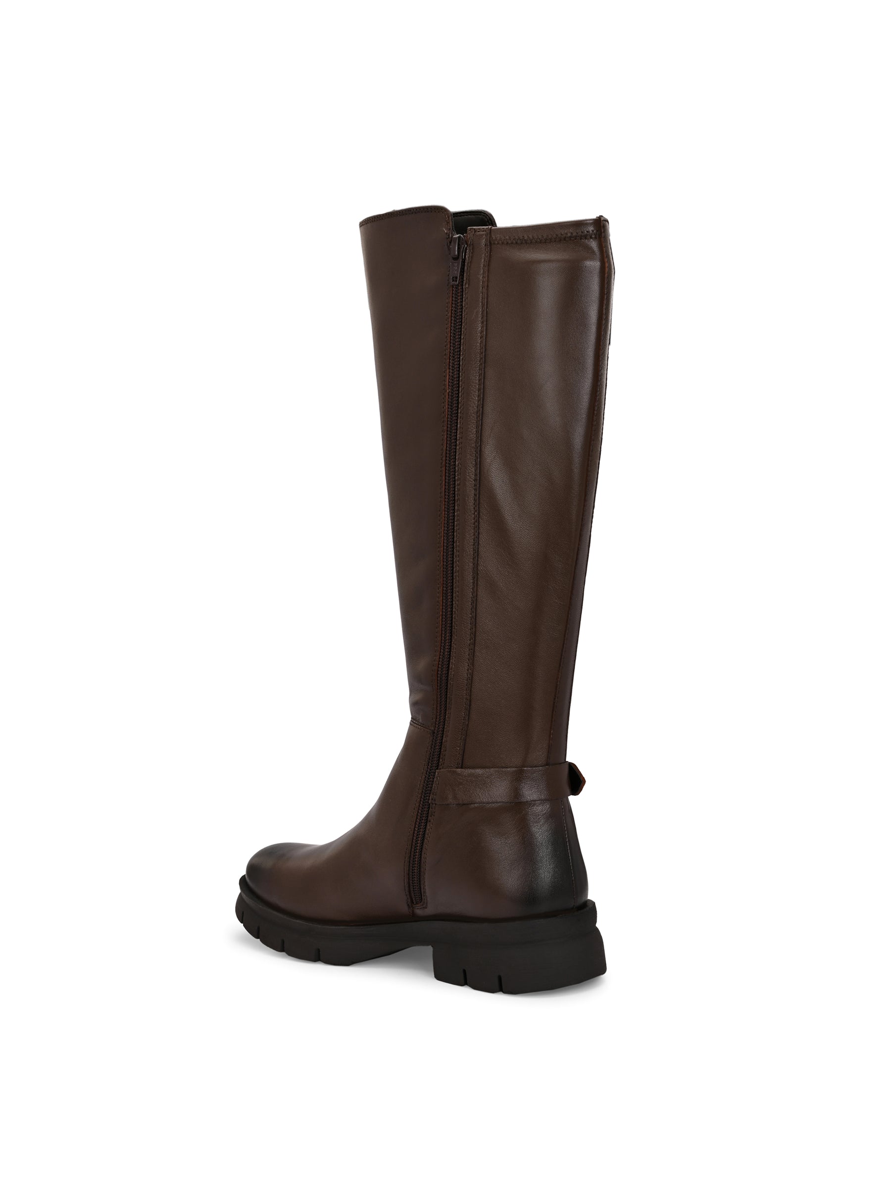 Willow Brown Leather Knee High Boots