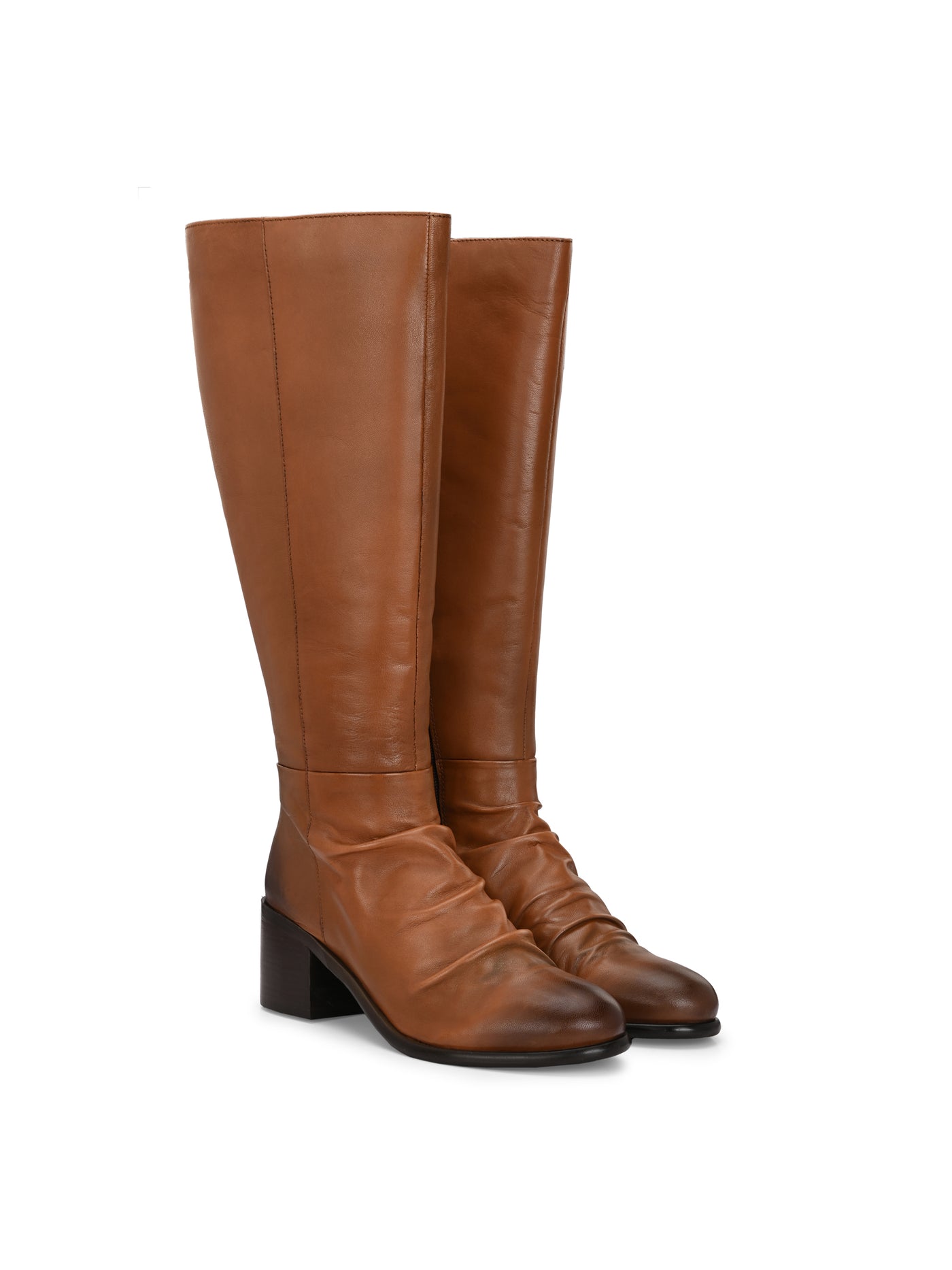 Seirra Tan Leather Knee High Boots