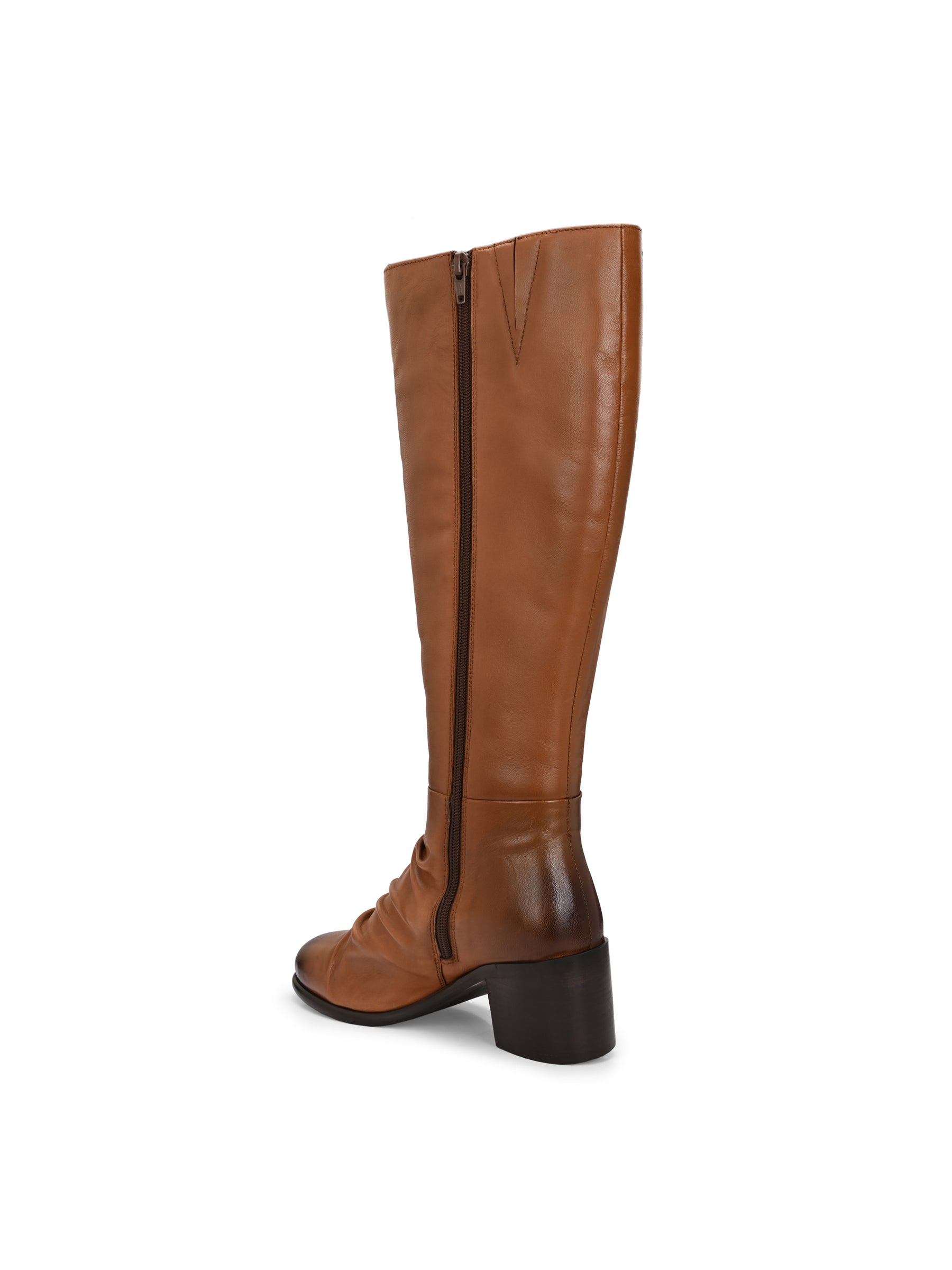 Seirra Tan Leather Knee High Boots