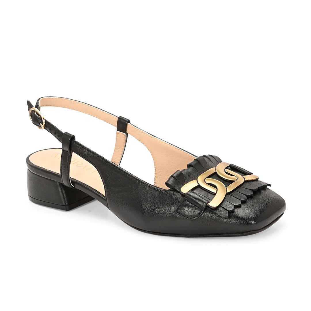 Astra Leather Block Heels
