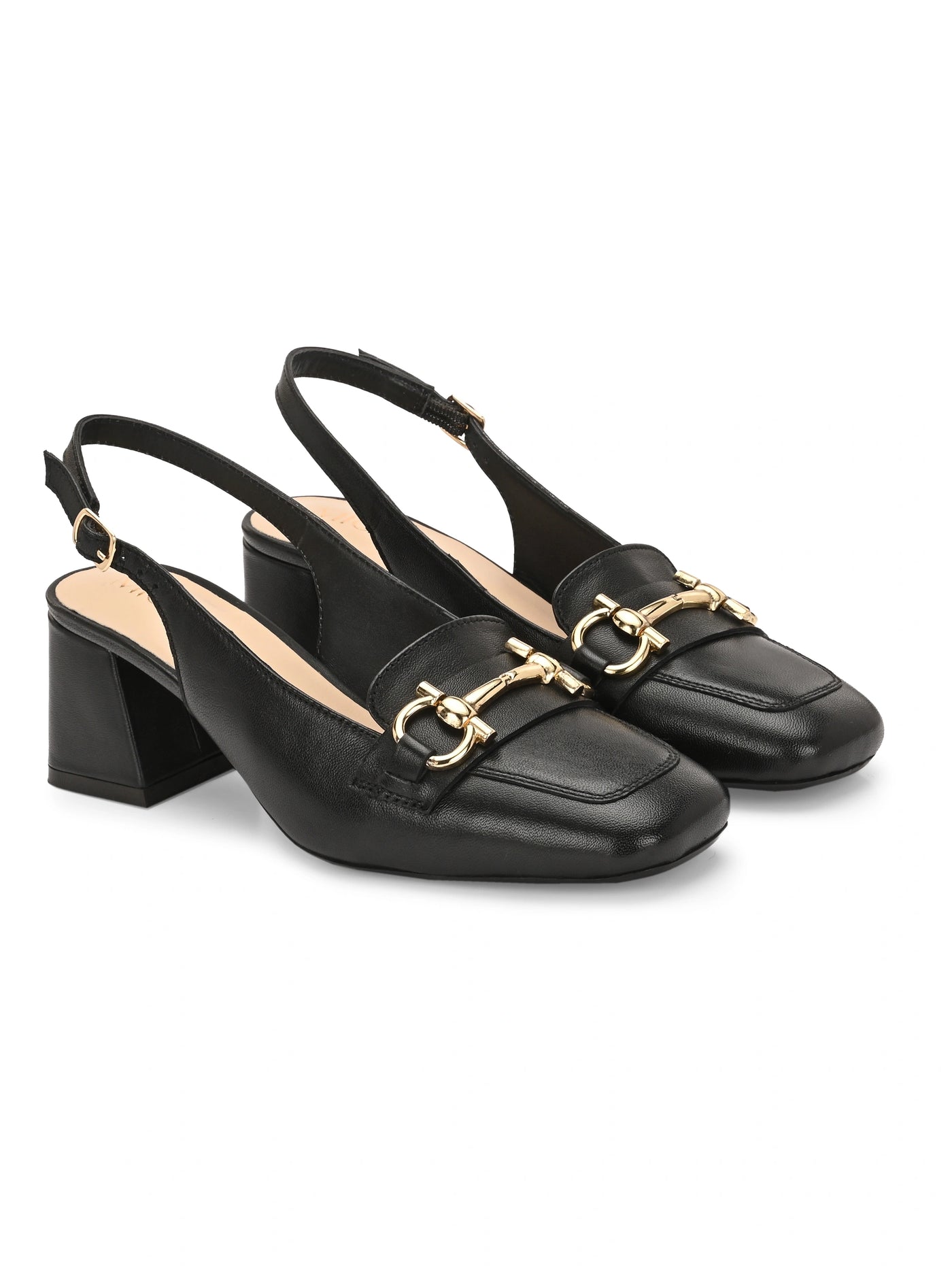 Allure Leather Block Heels