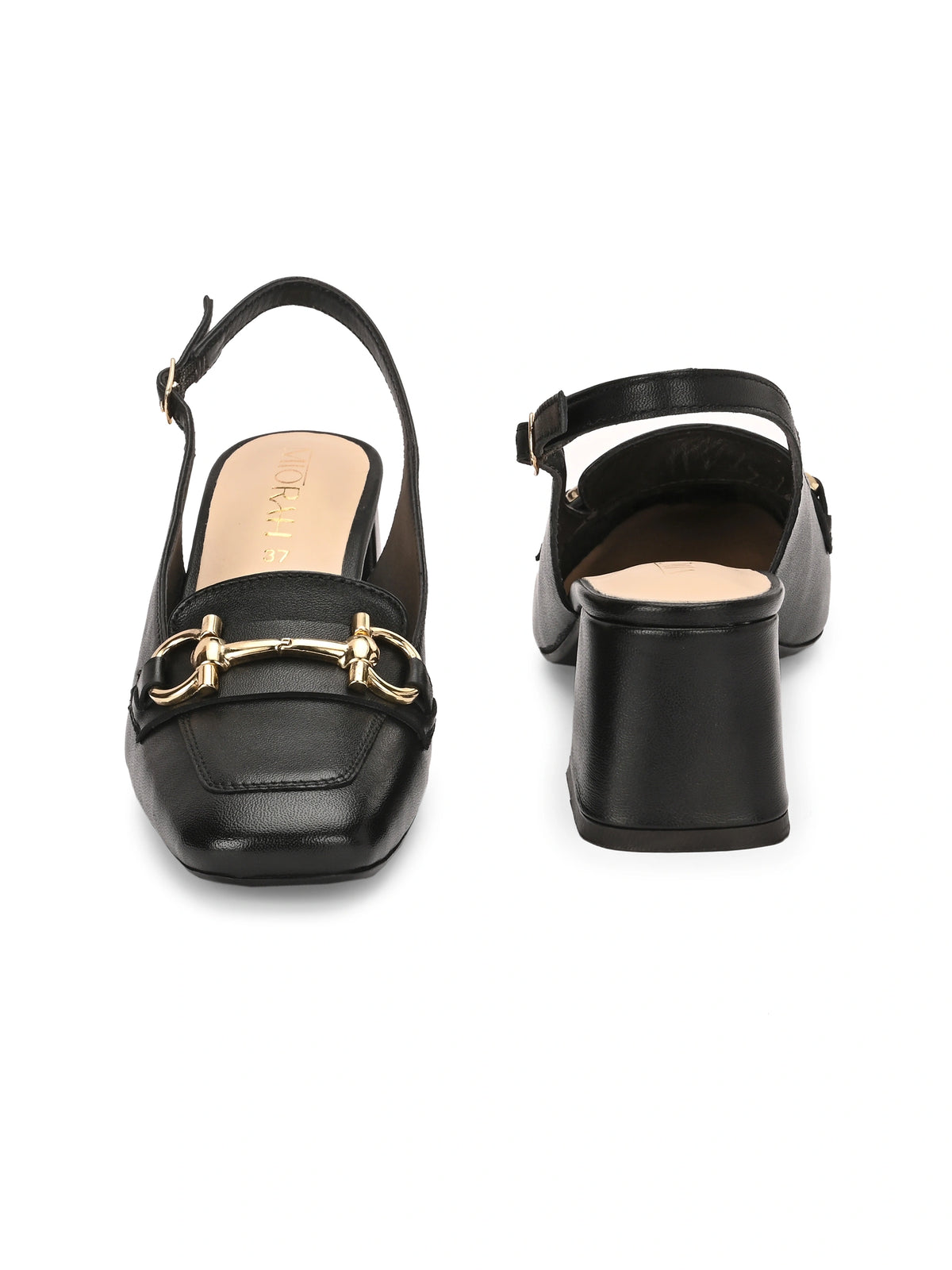 Allure Leather Block Heels