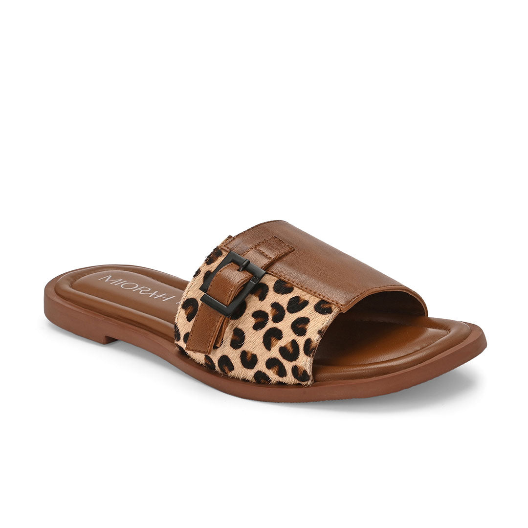 Mia Leather Buckle Flats
