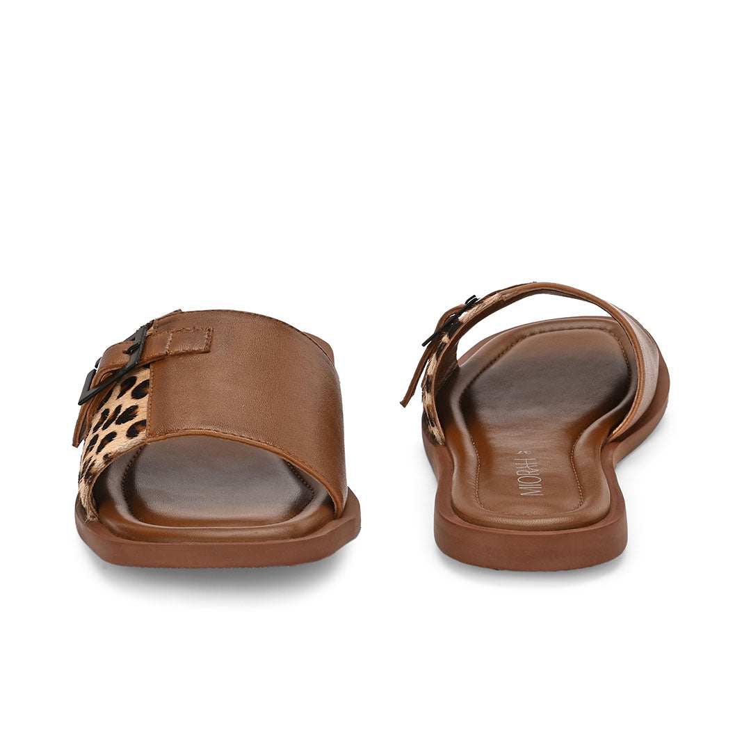 Mia Leather Buckle Flats