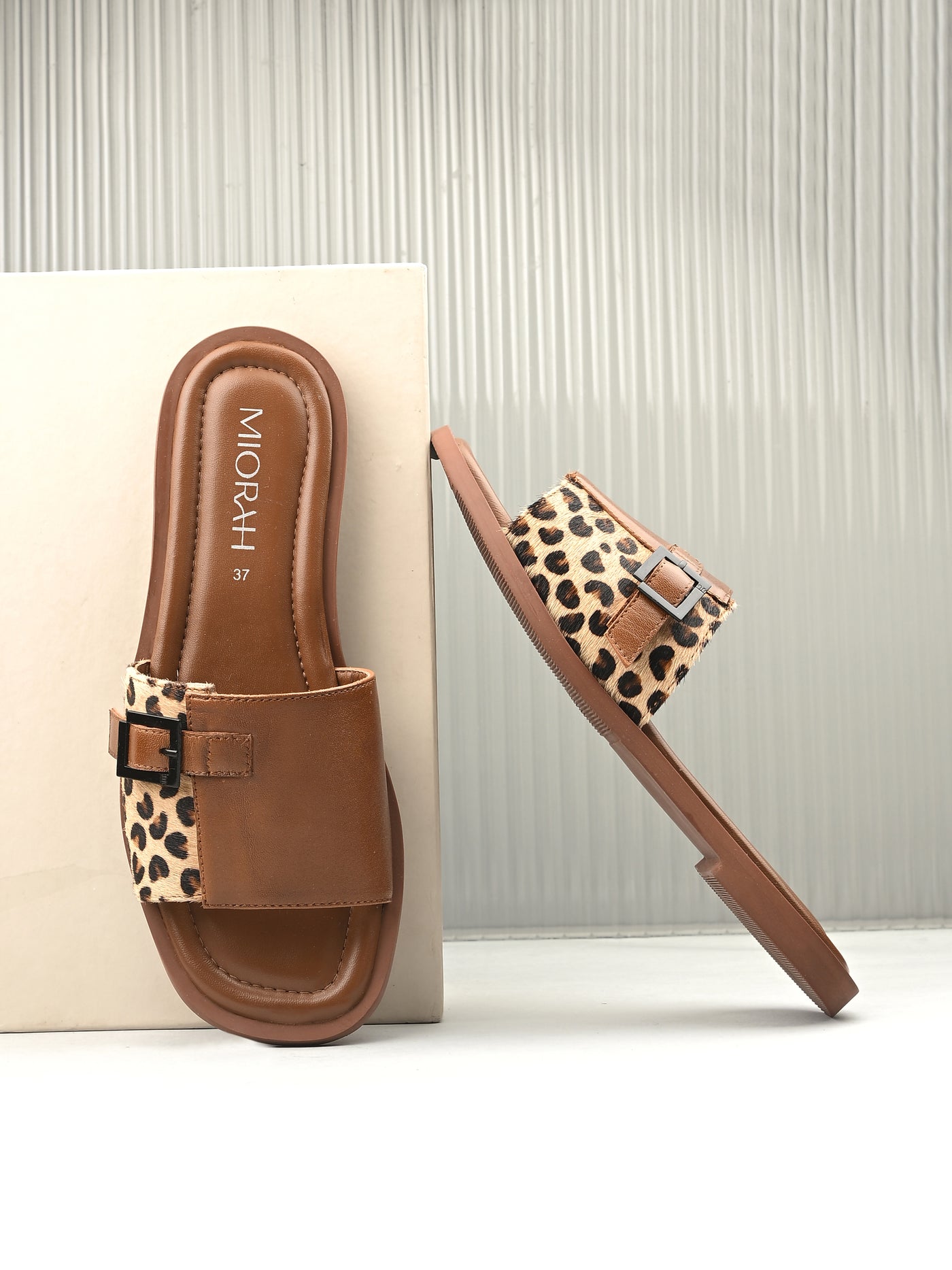 Mia Leather Buckle Flats