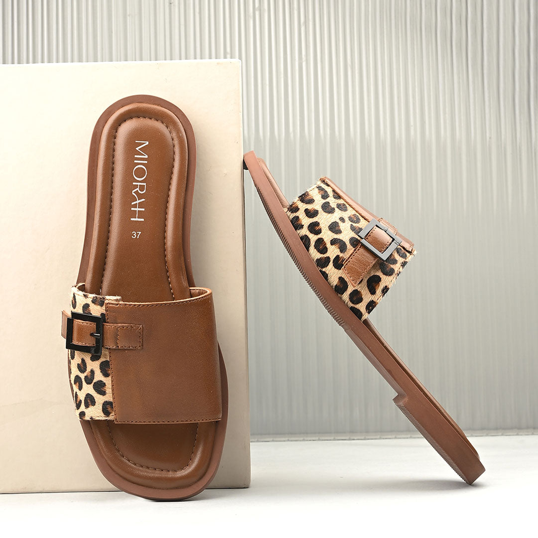 Mia Leather Buckle Flats