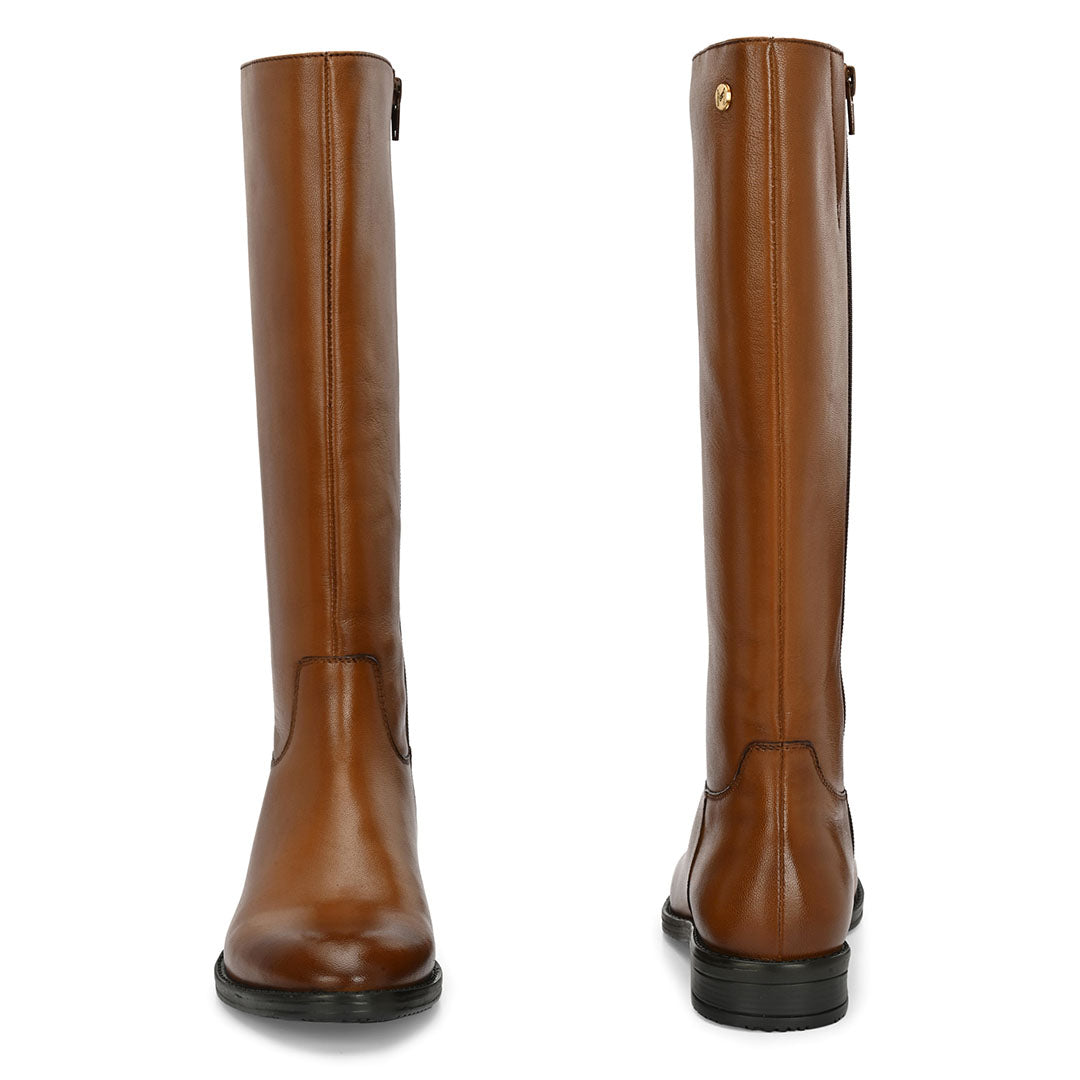 Blaire Leather Knee High Boots