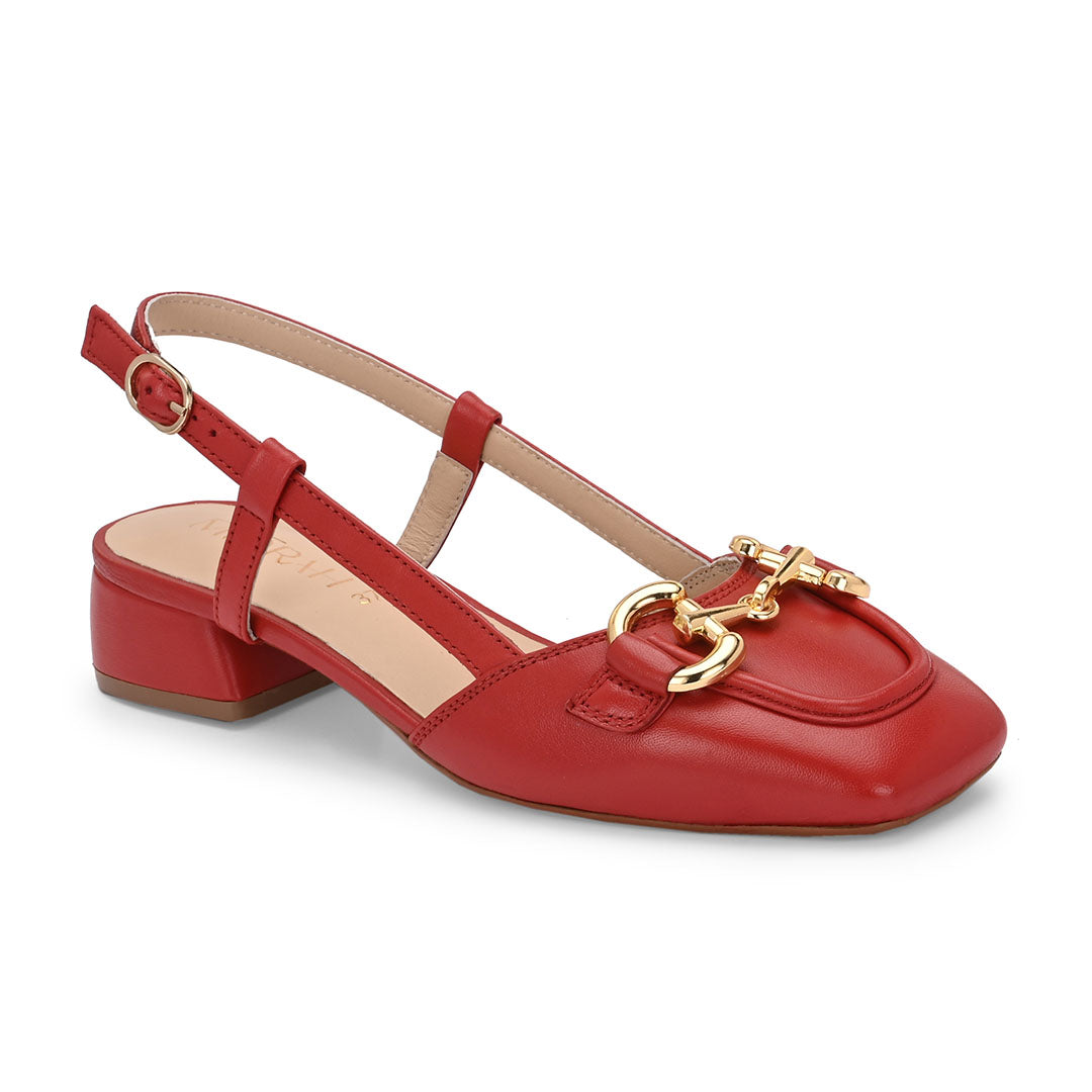 Majestic Leather Block Heels