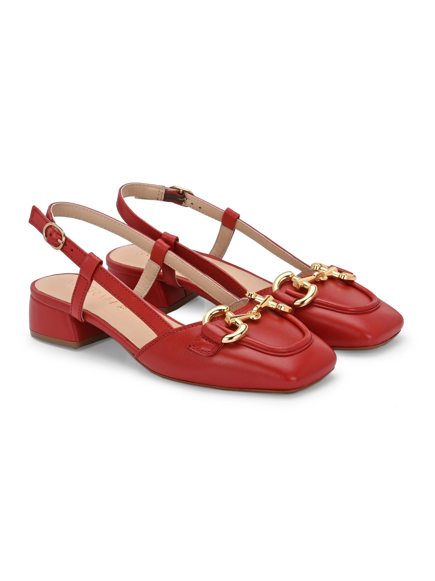 Majestic Leather Block Heels