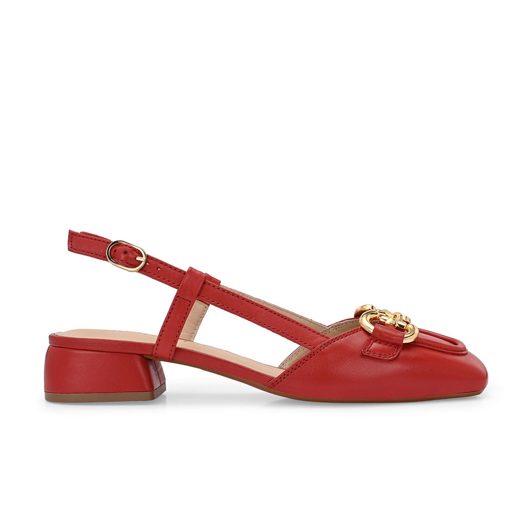 Majestic Leather Block Heels