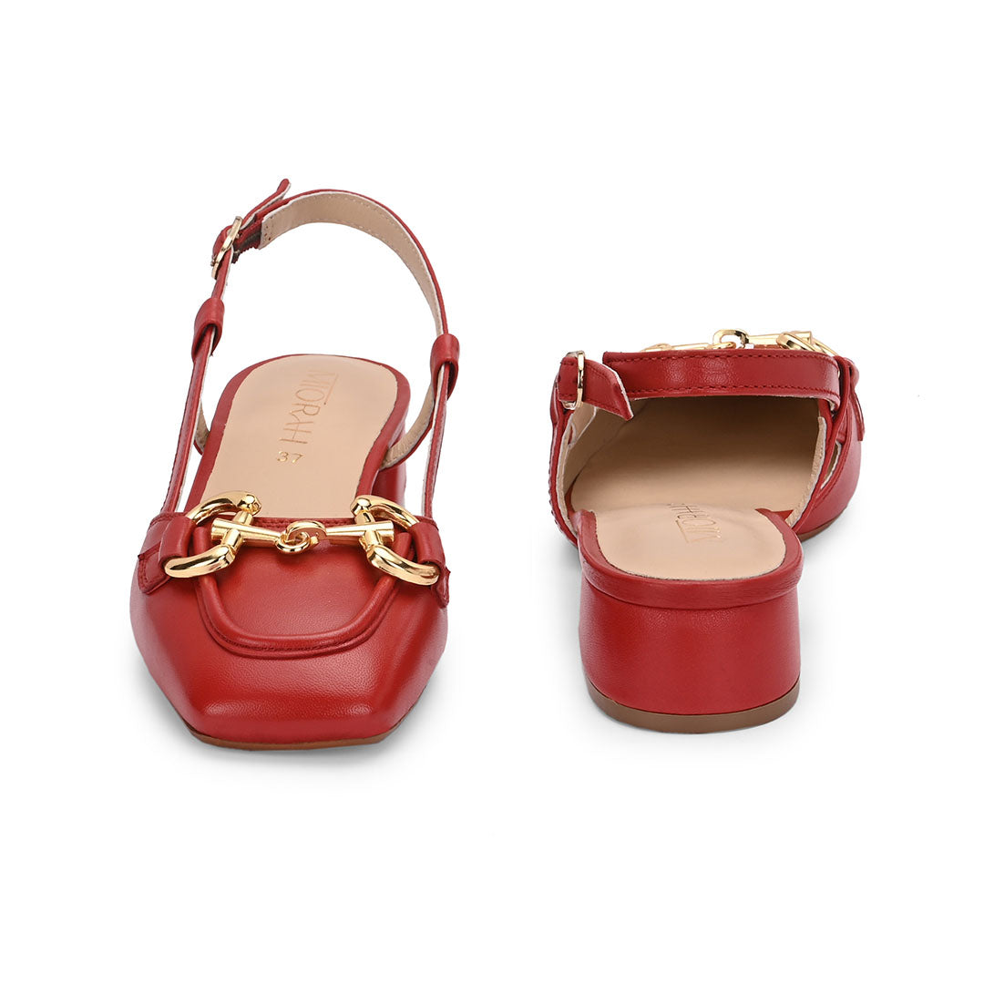 Majestic Leather Block Heels
