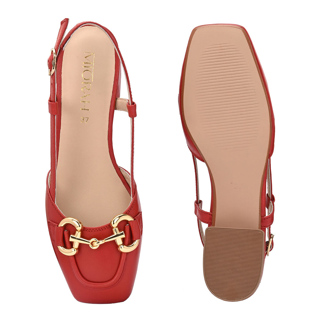 Majestic Leather Block Heels