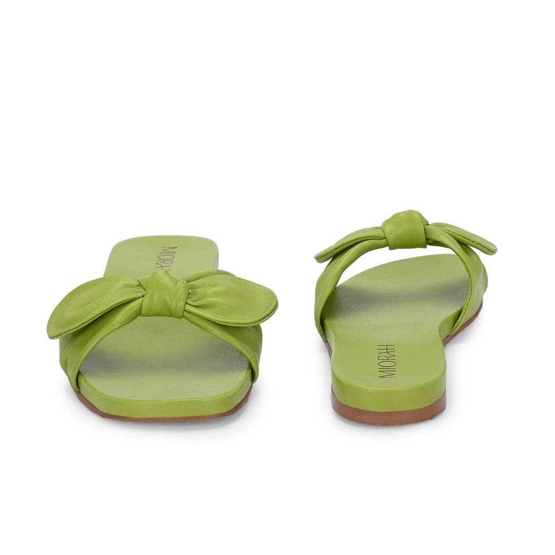 Mist Leather Comfort Flats