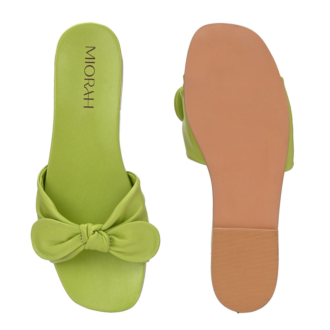 Mist Leather Comfort Flats
