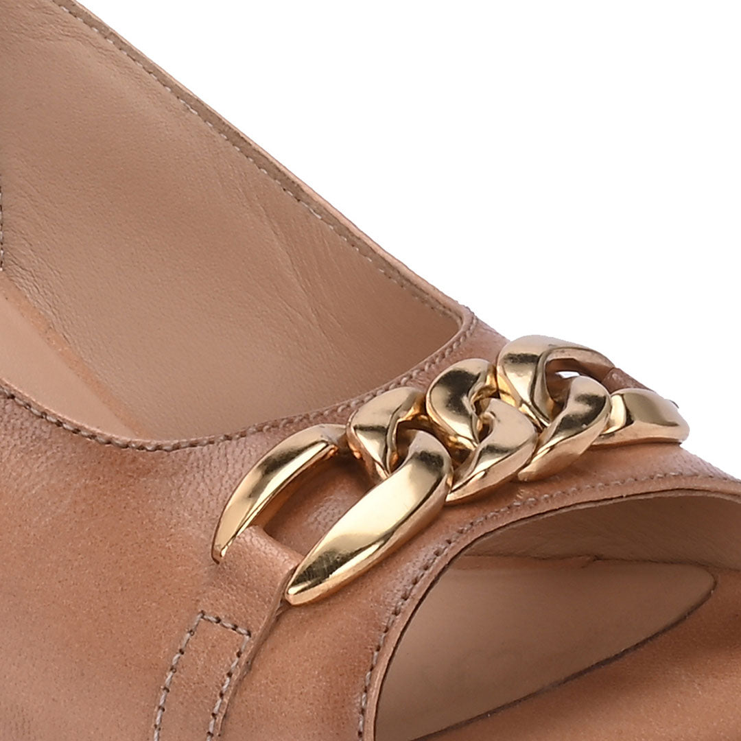 Moonlit Leather Party Block Heels