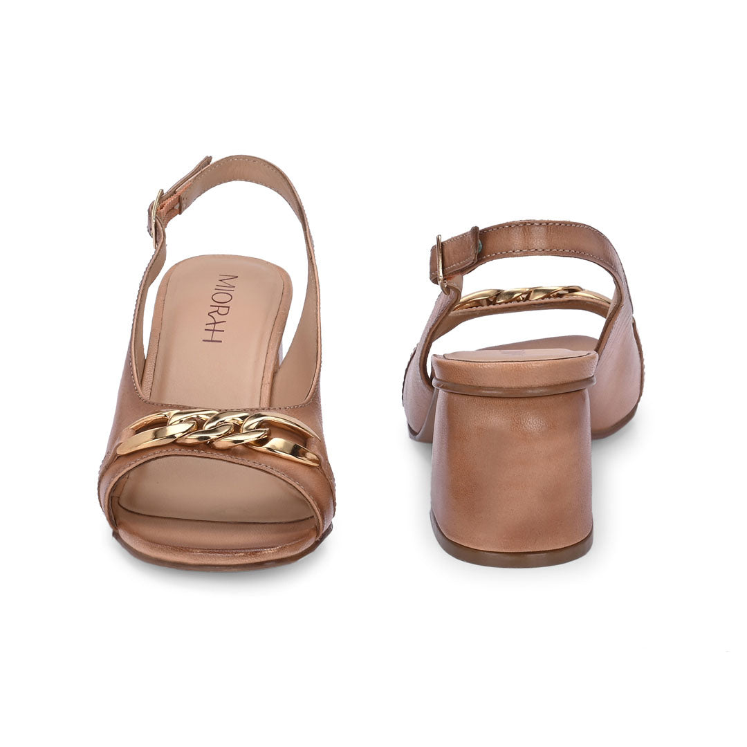 Moonlit Leather Party Block Heels