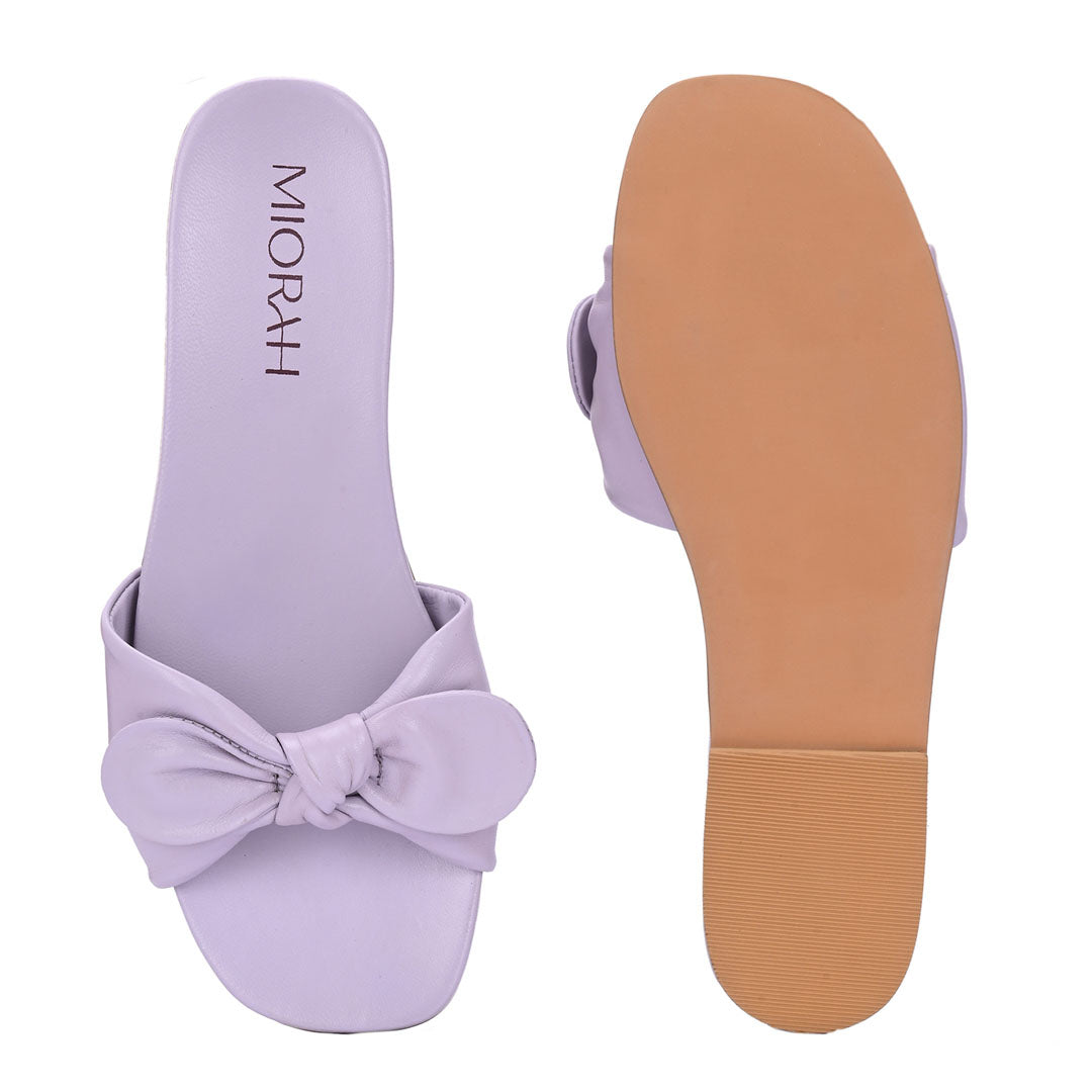 Mist Leather Comfort Flats