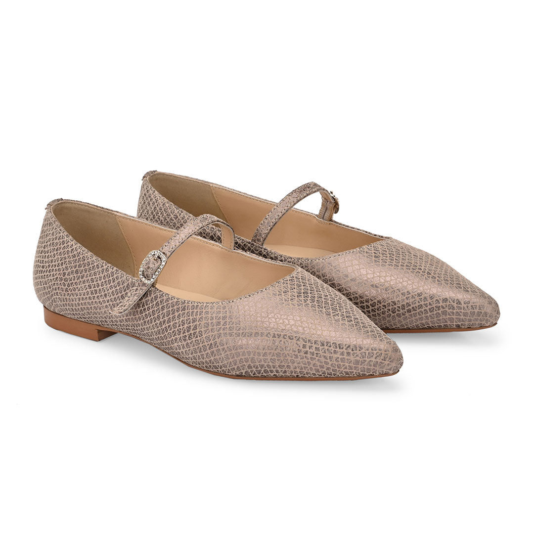 Poppy Leather Pointed Ballerinas