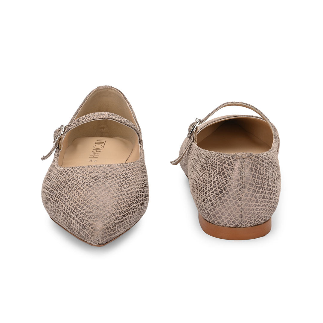 Poppy Leather Pointed Ballerinas