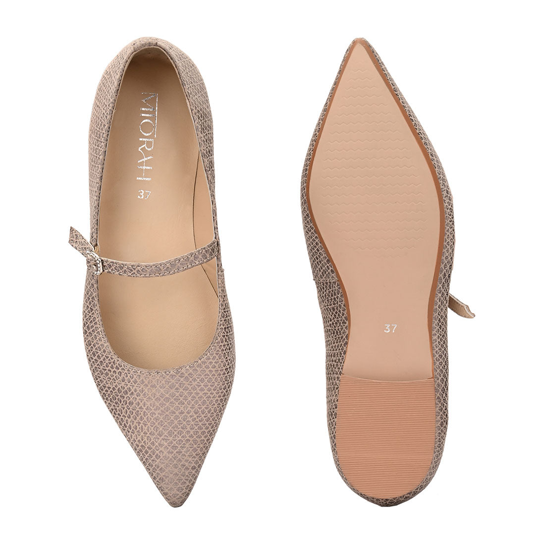 Poppy Leather Pointed Ballerinas