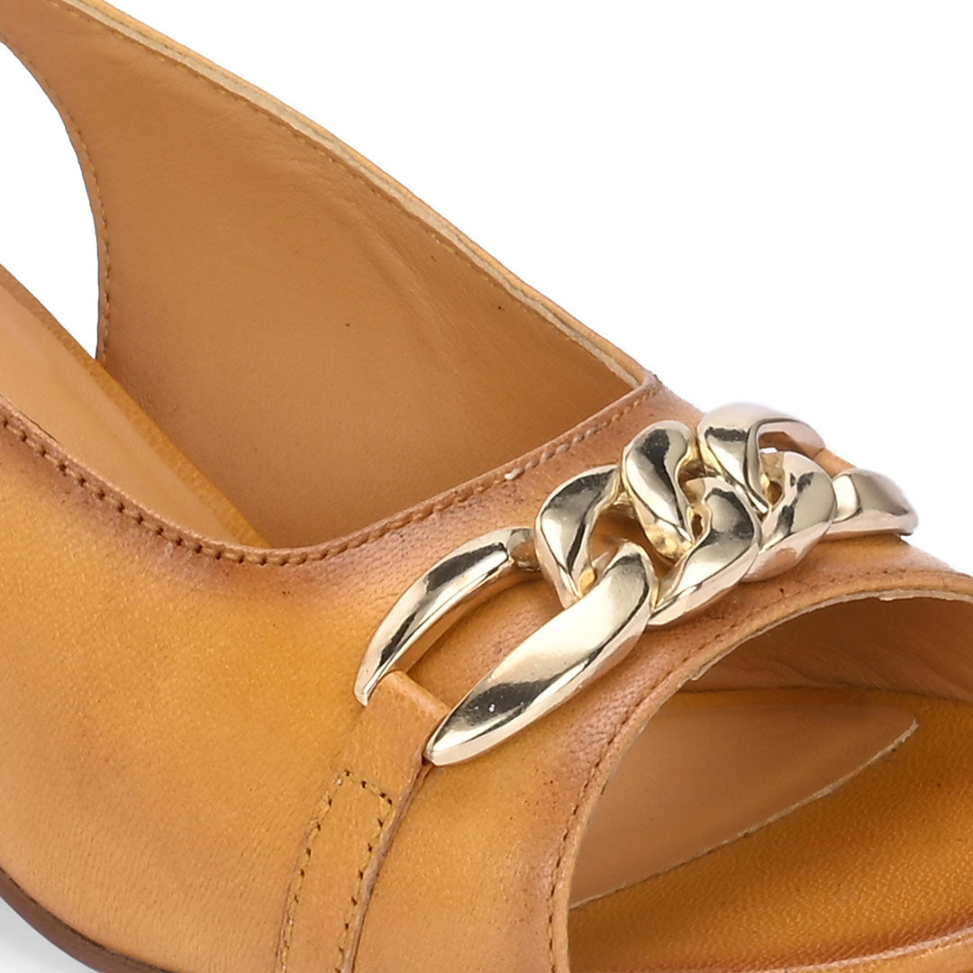 Moonlit Leather Party Block Heels