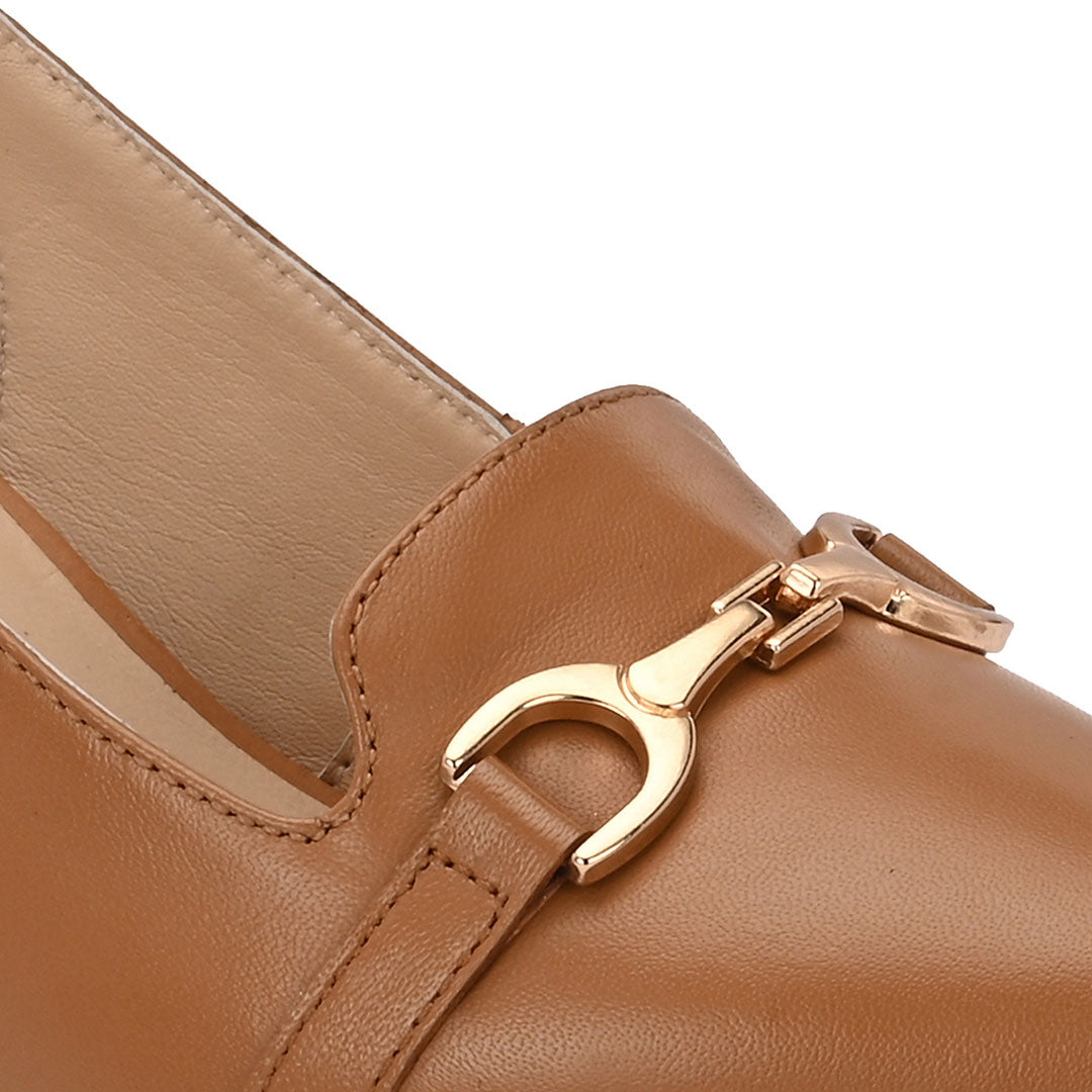 Elena Leather Block Heels