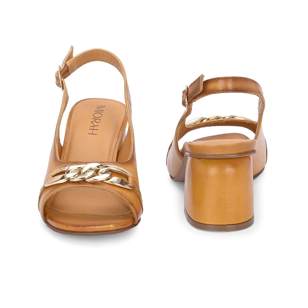 Moonlit Leather Party Block Heels