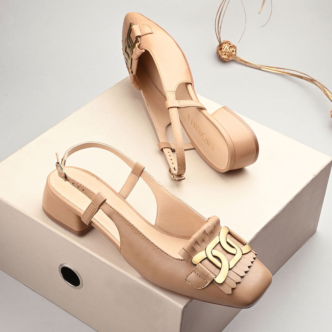 Astra Leather Block Heels