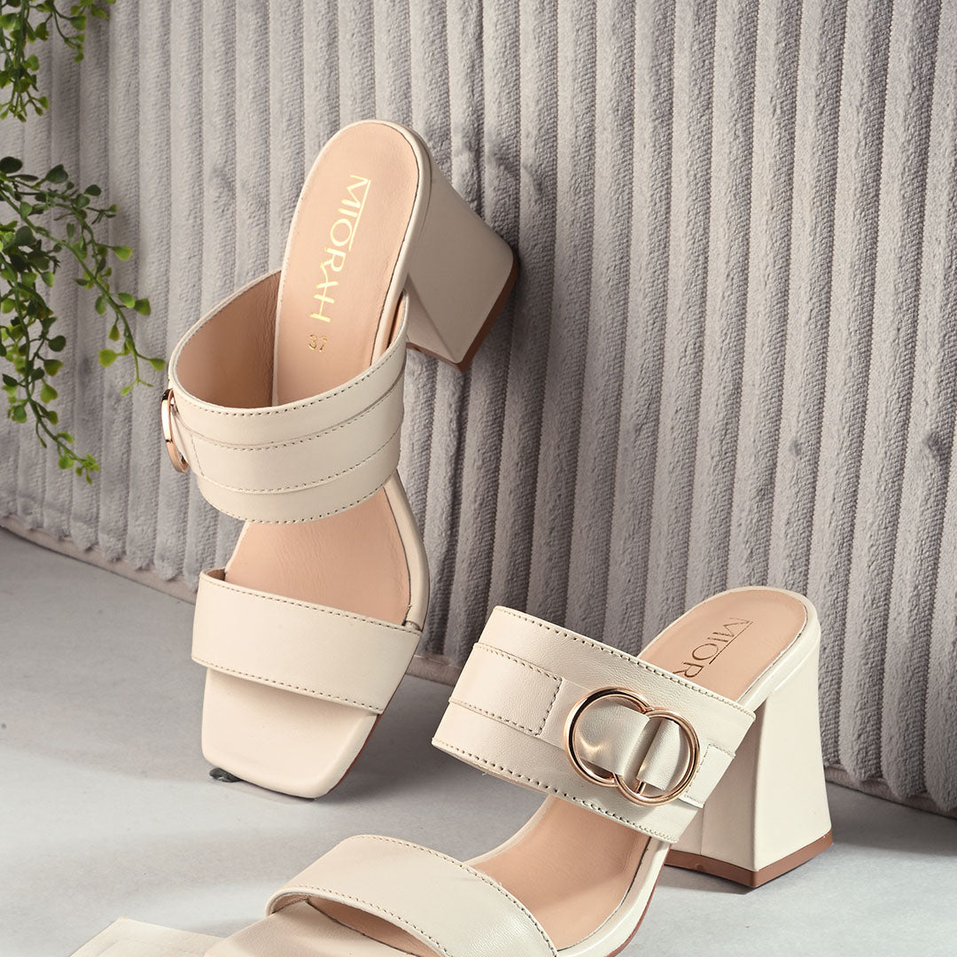 Velora Leather Block Heels