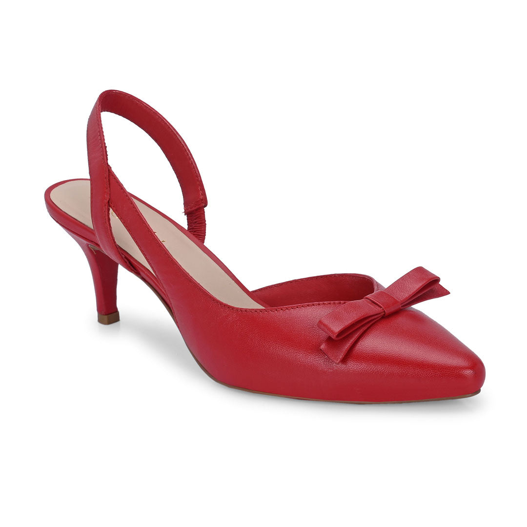 Grace Leather Bow Pumps