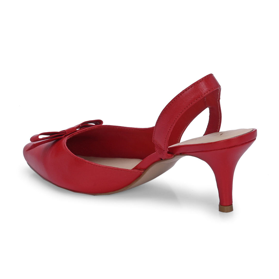 Grace Leather Bow Pumps