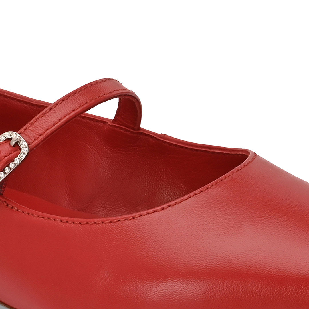 Poppy Leather Pointed Ballerinas