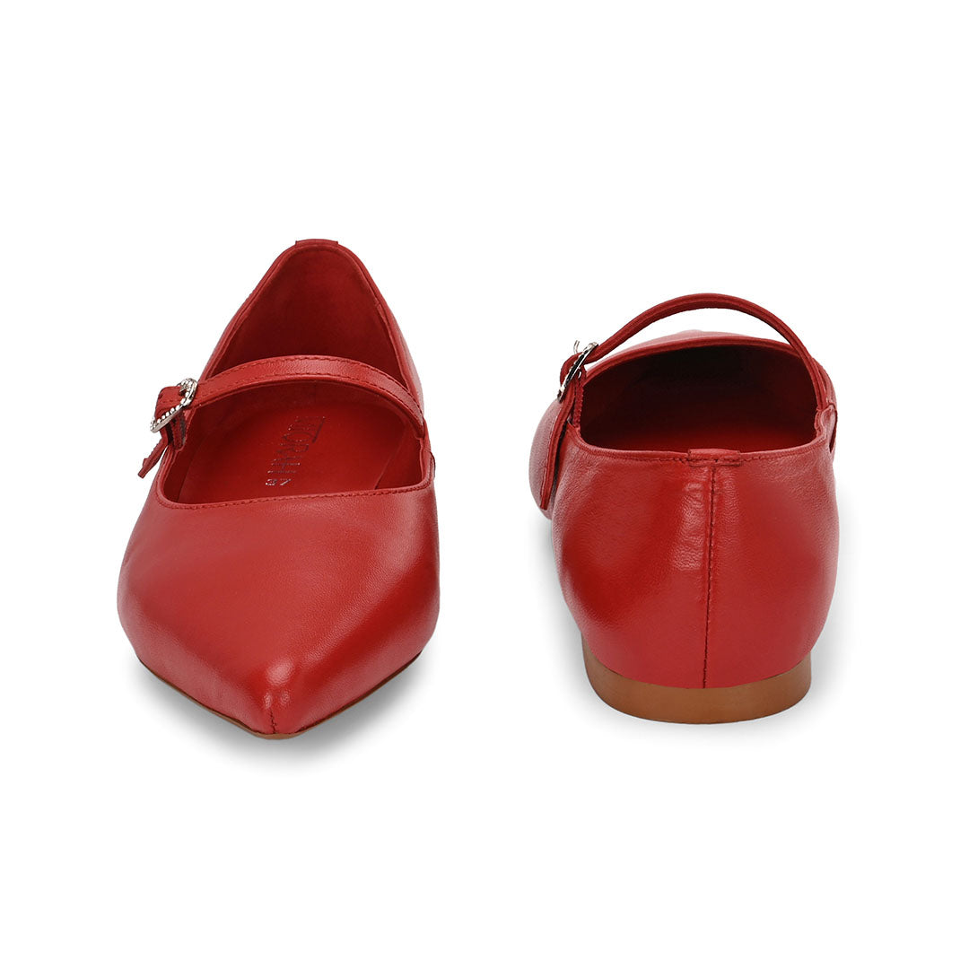 Poppy Leather Pointed Ballerinas