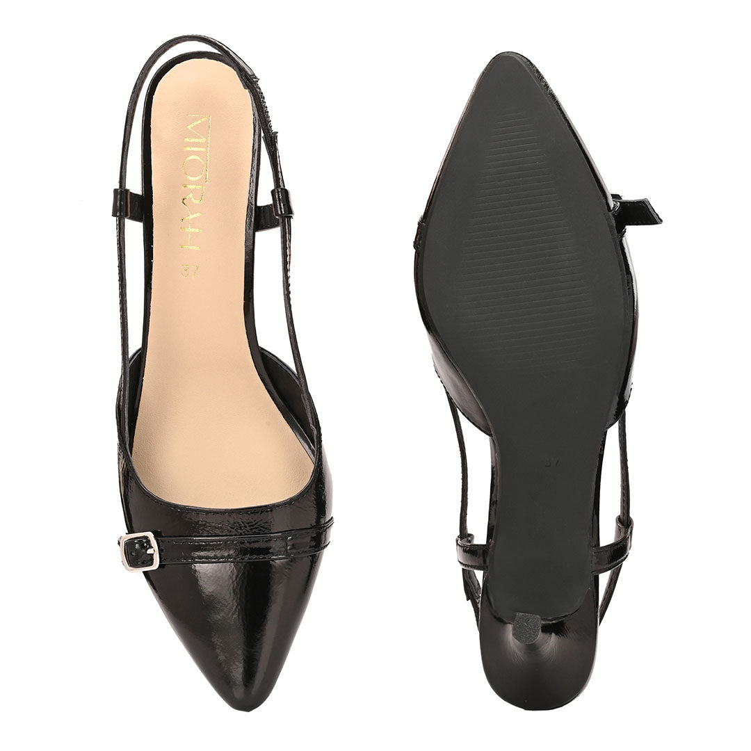 Mindy Leather Patent Pumps