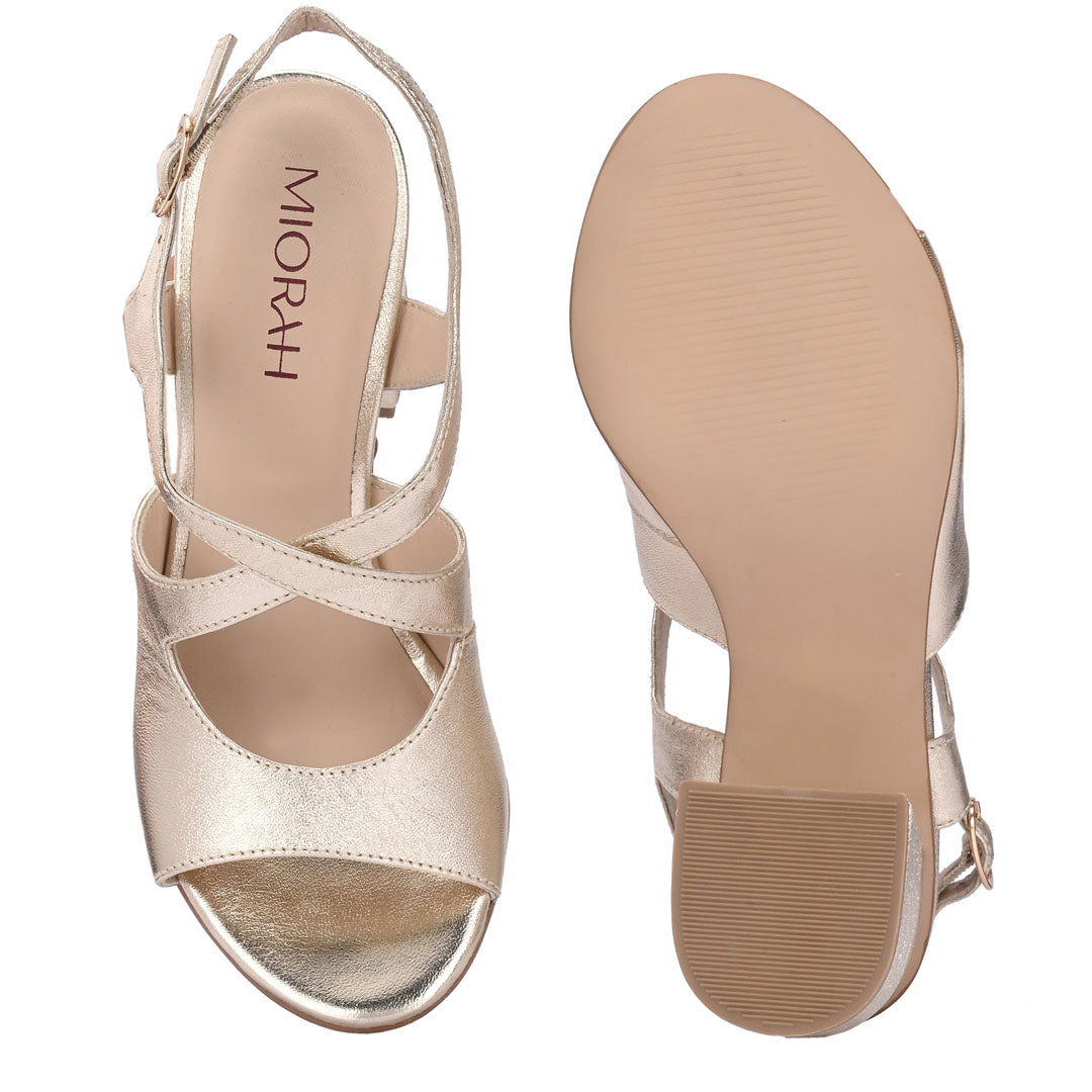 Eclat Metallic Leather Party Heels