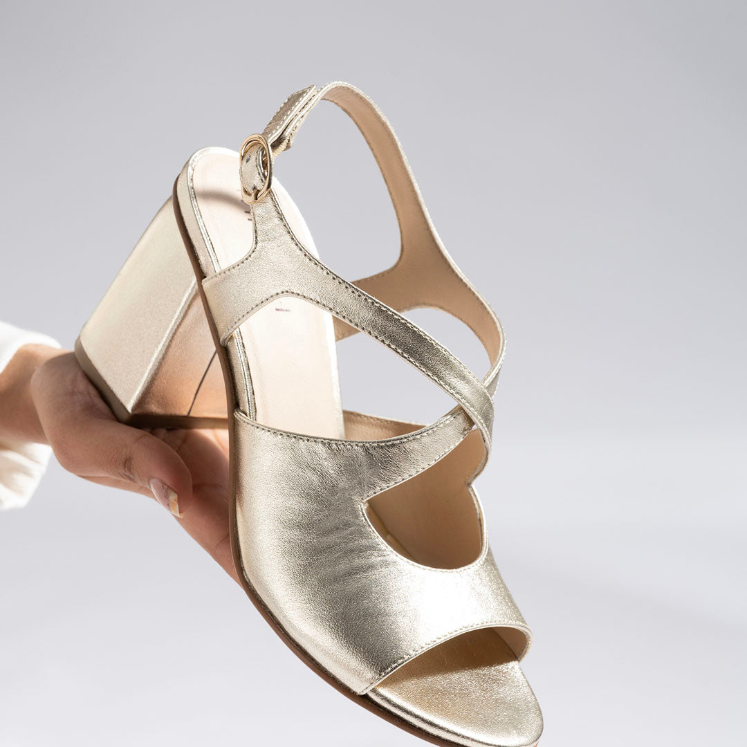 Eclat Metallic Leather Party Heels