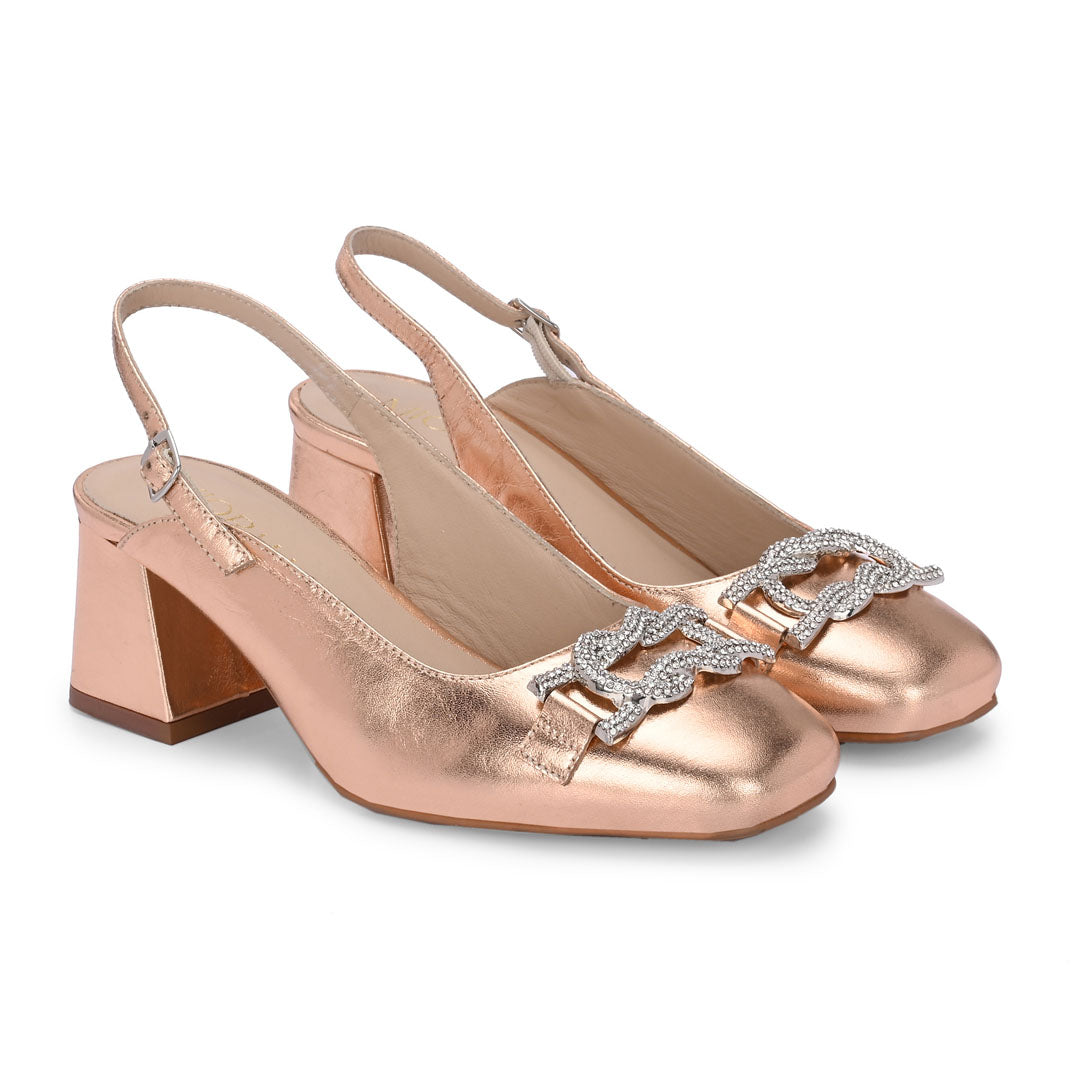 Glamour Leather Block Heels
