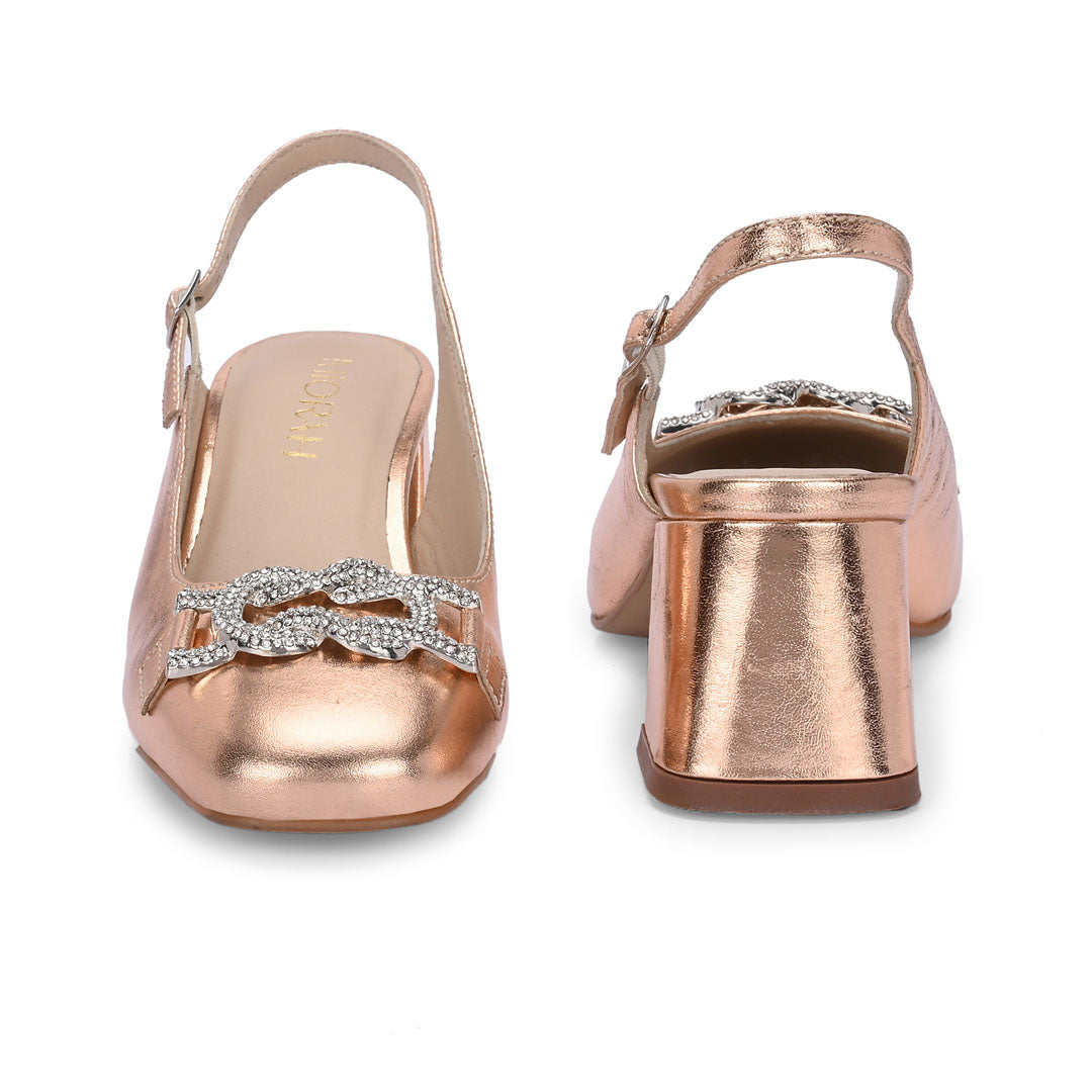Glamour Leather Block Heels