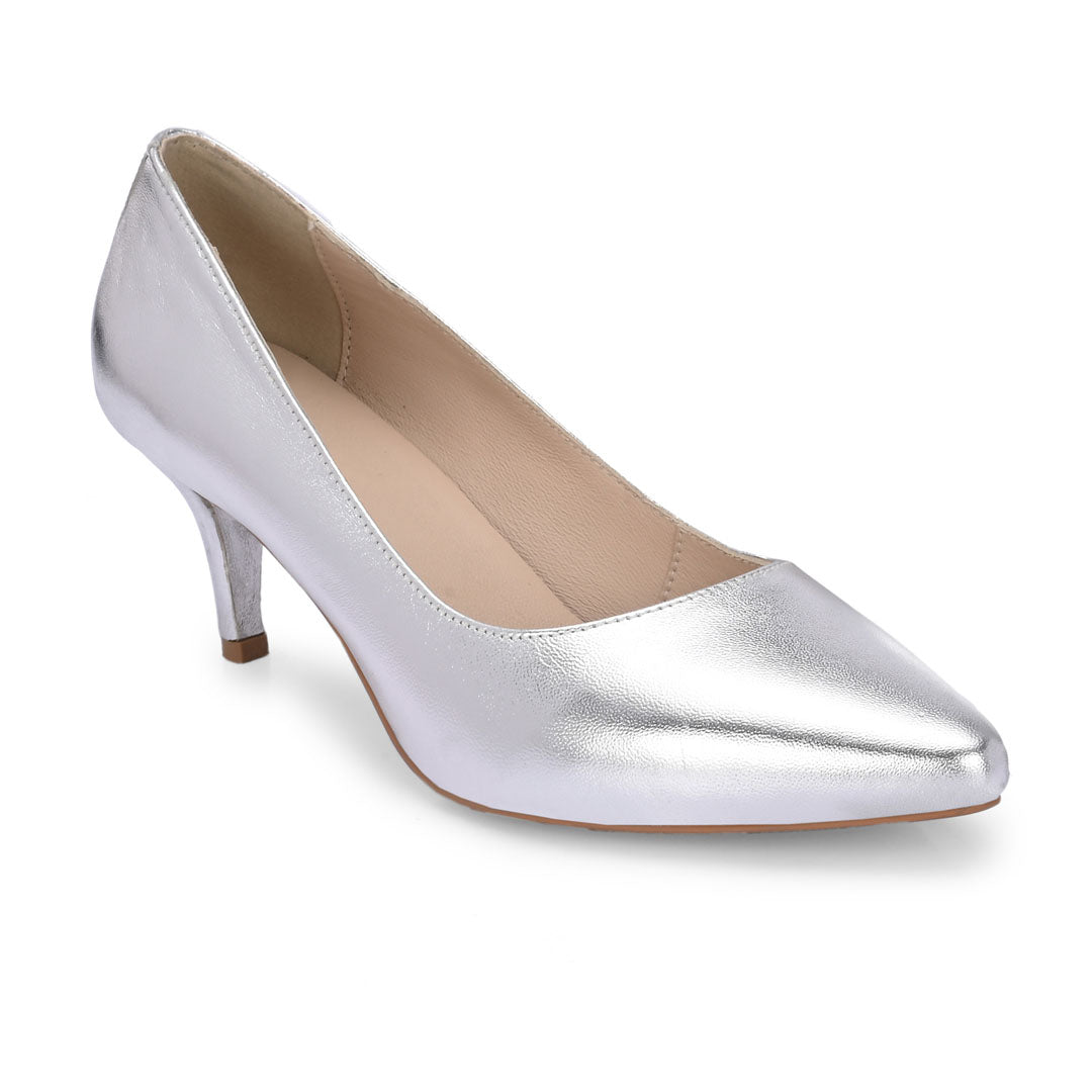 Posh Metllic Leather Pumps