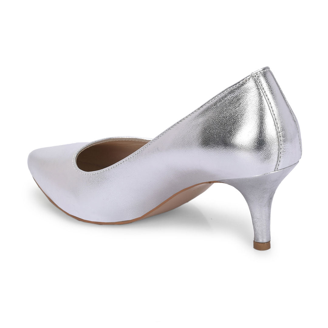 Posh Metllic Leather Pumps
