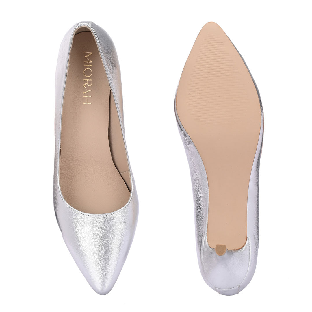 Posh Metllic Leather Pumps