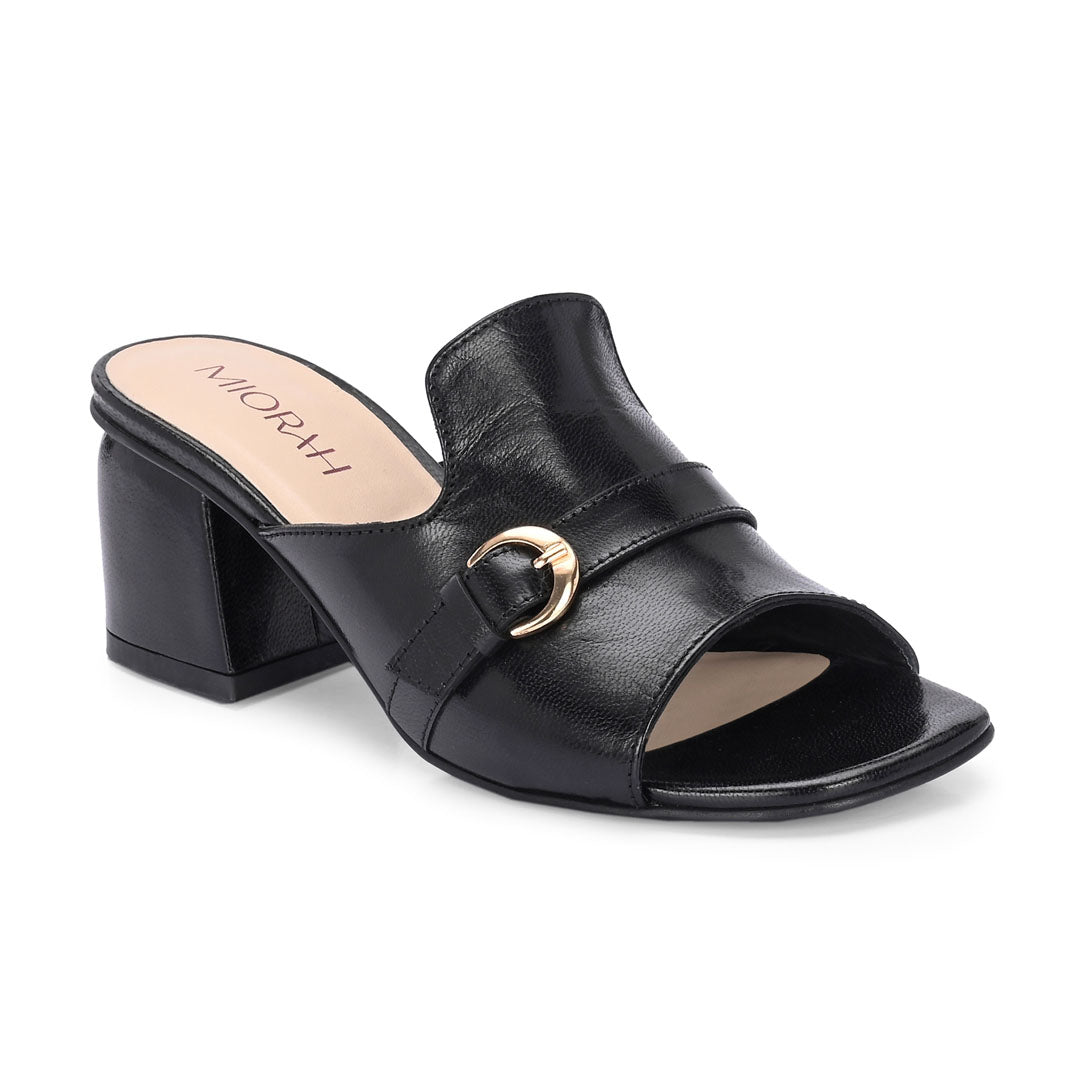 Splendor Leather Casual Block Heels