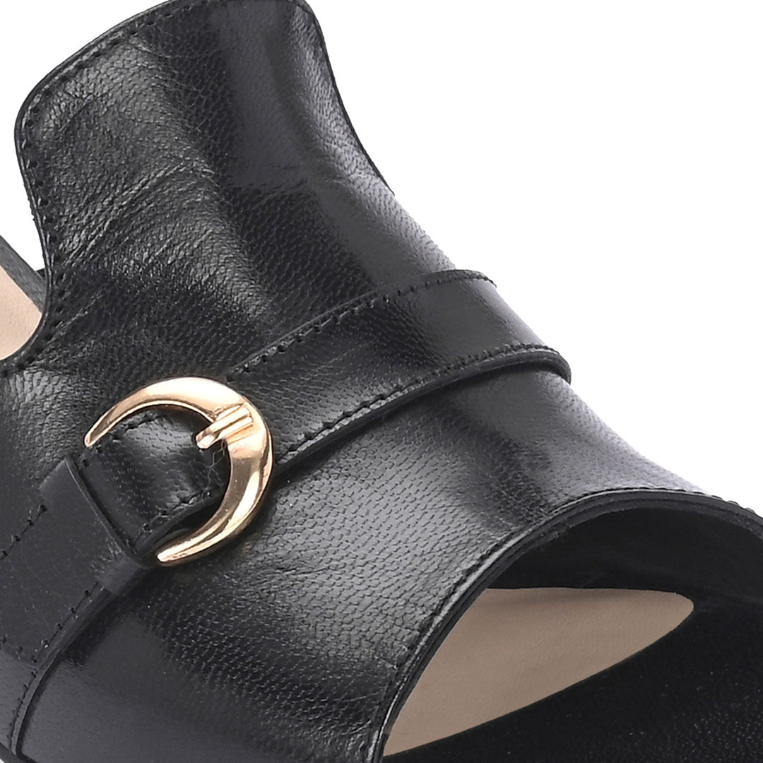 Splendor Leather Casual Block Heels